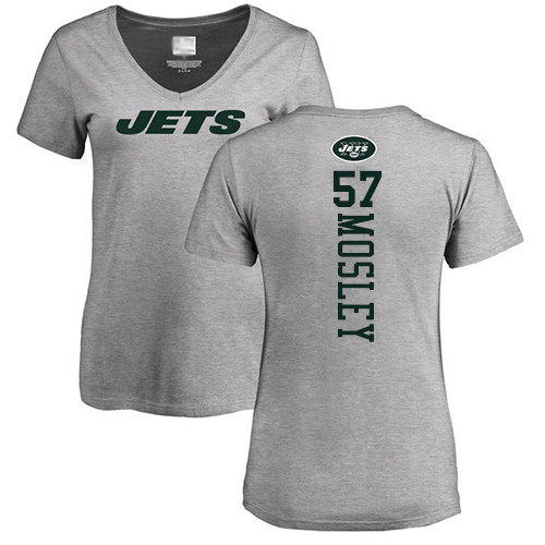 New York Jets Ash Women C.J. Mosley Backer NFL Football #57 T Shirt